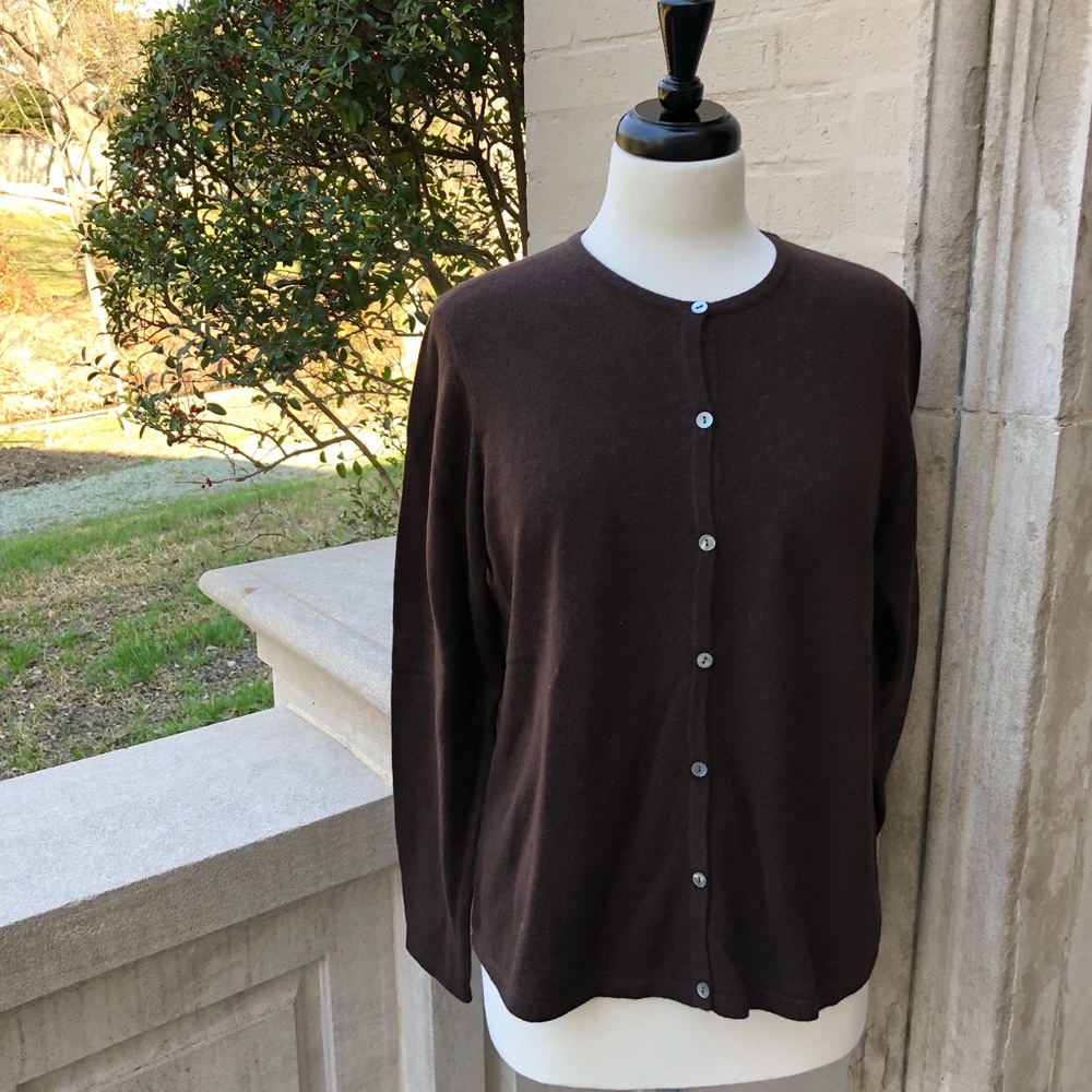 ⭐️🆕[Charter Club]💯%Cashmere Brown Cardigan